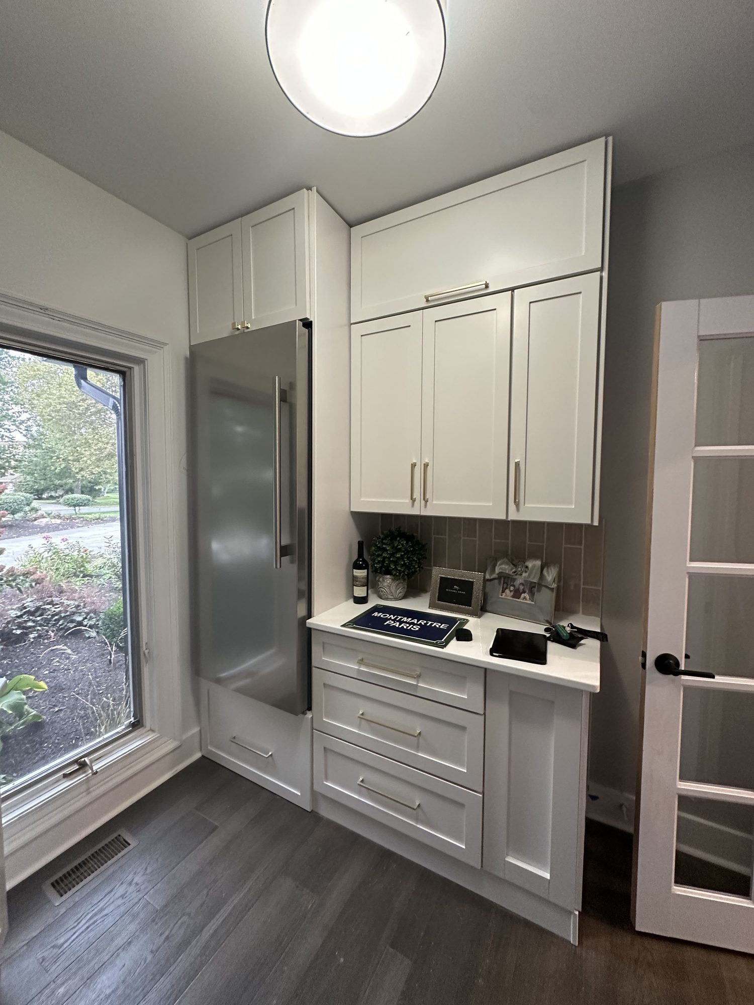 Finished refrigerator wall